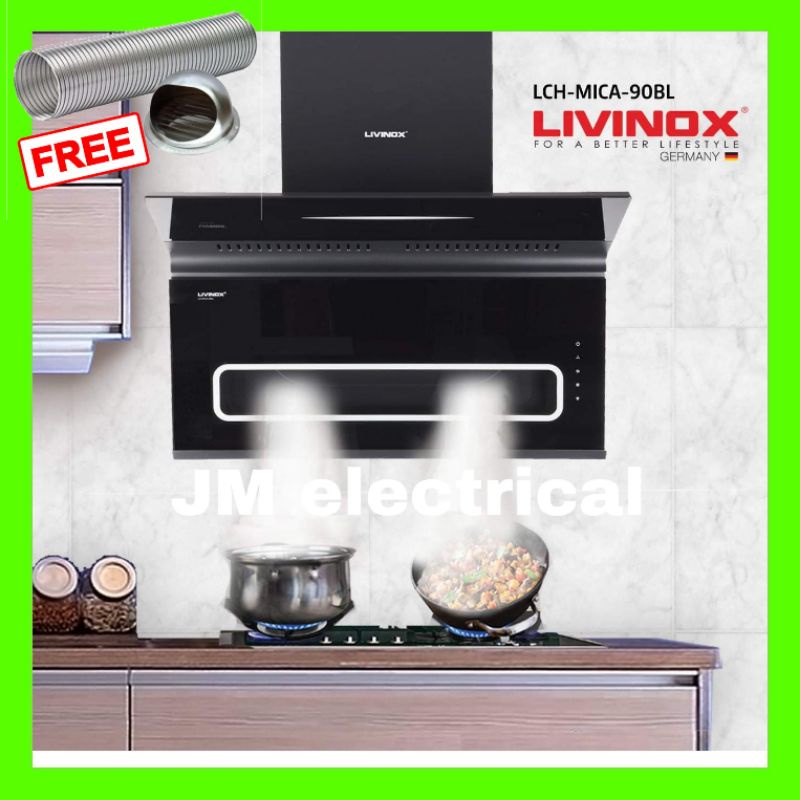 livinox cooker hood lch mica 90bl