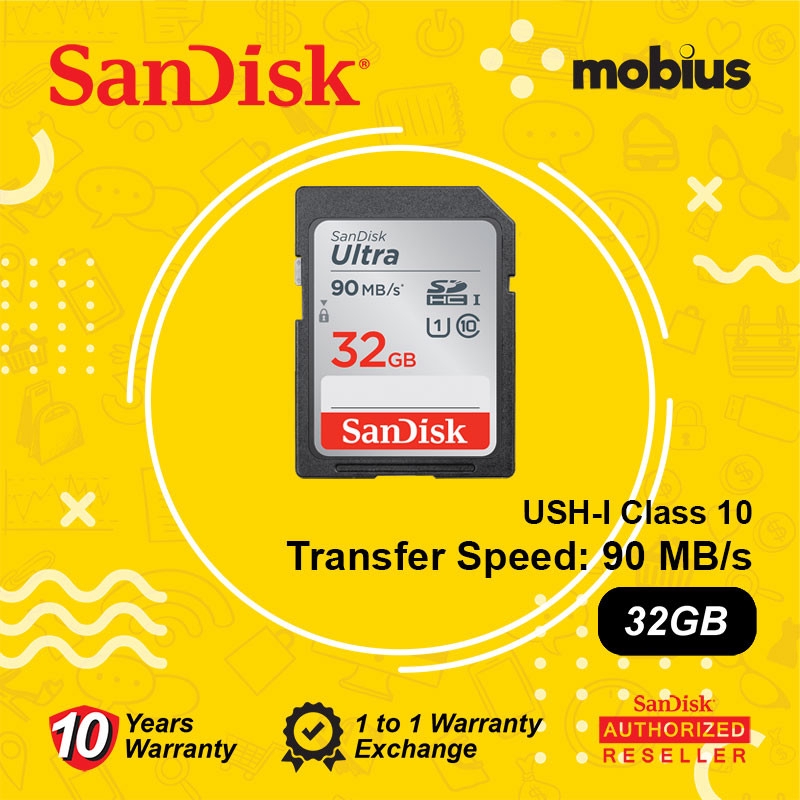 SanDisk 32GB Ultra SD UHSI Class 10 Flash Memory Card Shopee Malaysia