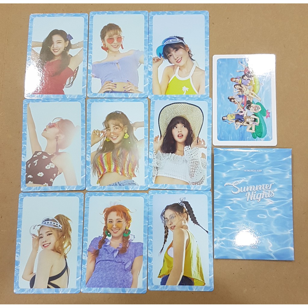 Twice Summer Nights Preorder Gift Card Photocard Set 10p Official A Ver Dtna Shopee Malaysia