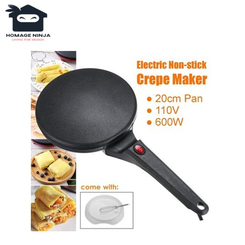 Kuali Pembuat Pembakar Roti Jala Lempeng Ketayap Kulit Popia Elektrik Mini Non Stick Crepe Pancake Maker Pan Electric