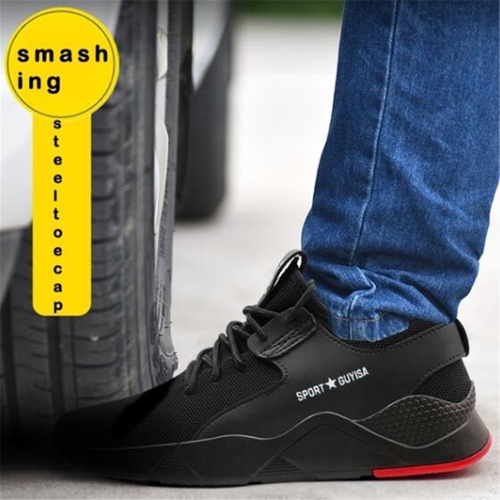 Casual Breathable Steel Toe Work Shoes For Men Fashion Steel Toe Shoes  Kevlar Fiber Safety Shoes Plus Size EU39-49 Wish | Fashion Steel Toe Shoes  Kevlar Fiber Safety Shoes Breathable Steel Toe