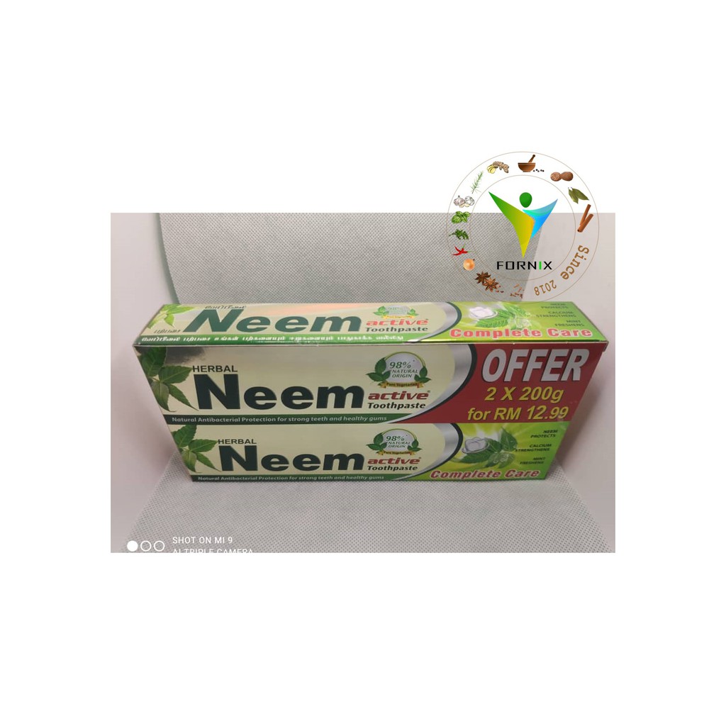 NEEM ACTIVE TOOTHPASTE 200GM (PACK OF 2) Shopee Malaysia