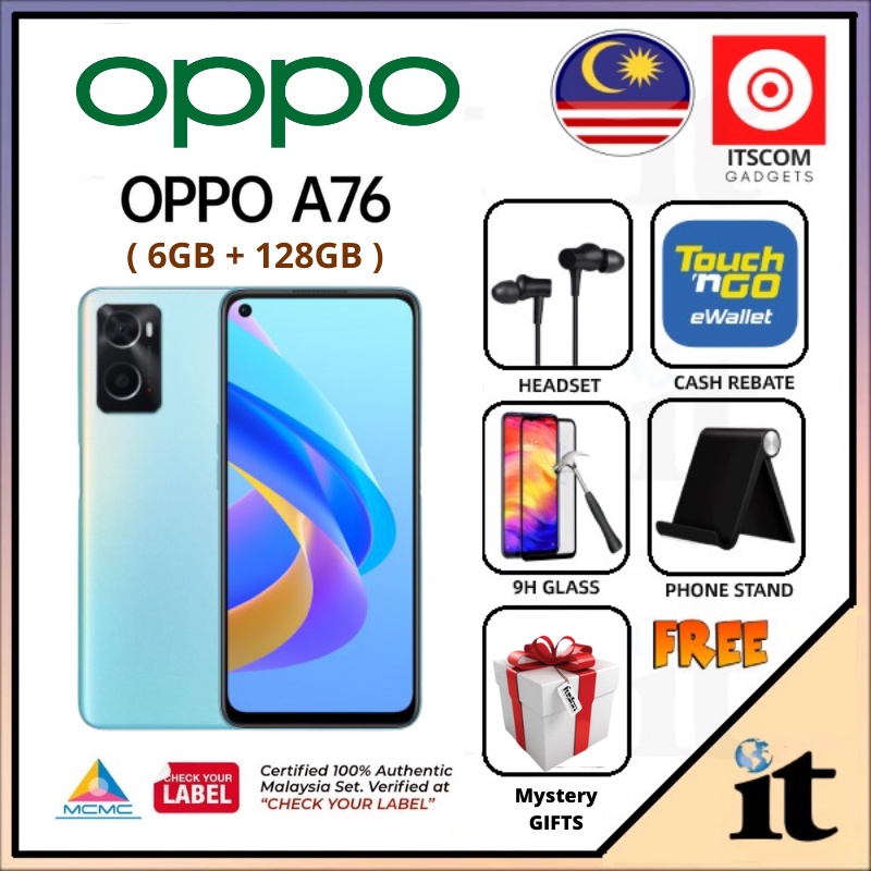 OPPO A76 Smartphone | 6GB+128GB | Qualcomm Snapdragon 680 4G | 5000mAh ...