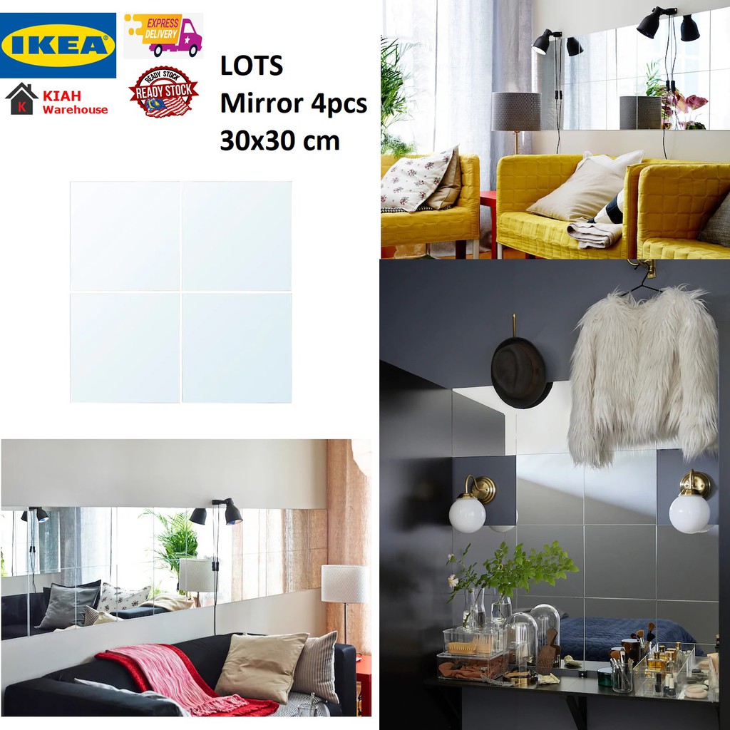 IKEA LOTS Mirror 4 pieces Cermin Hiasan Dinding Mirror DIY