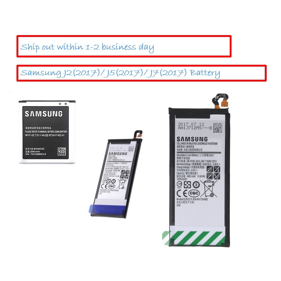 Original Samsung Galaxy J2 17 J5 17 J530f J7 17 J7 J7 Pro Battery Shopee Malaysia