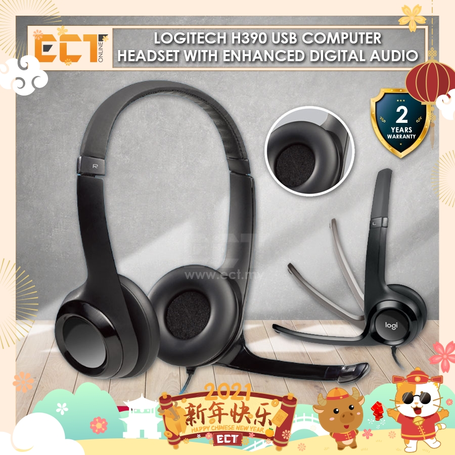logitech usb computer headset h390