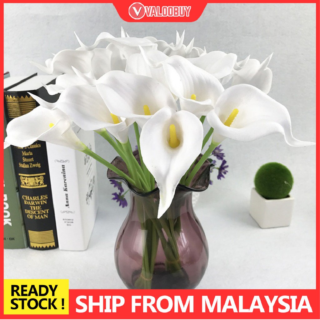 Buy 1pcs 34cm Bunga Lily Kuntum Artificial Flower Wedding Decoration Hand Flowers Seetracker Malaysia