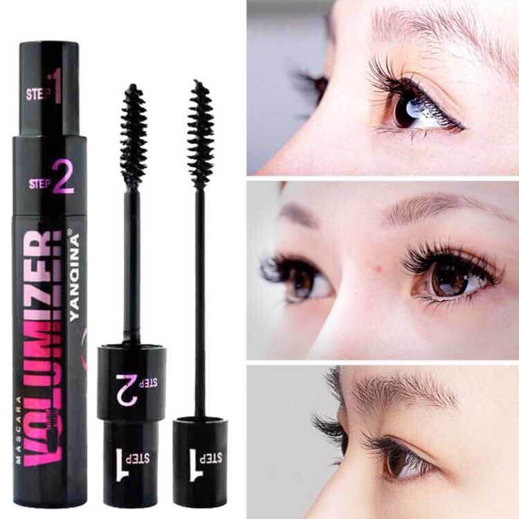 Two Brushhead Double-effect Mascara, Natural Long-lasting Waterproof, Sweat-proof, Non-slip, Thick Mascara, Thin Mascara