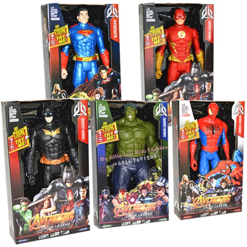 batman and spiderman figures