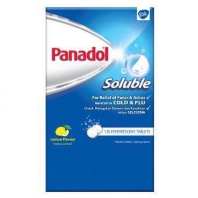 Panadol Soluble Paracetamol 4pcs Tablet / Pack Exp 05/2023