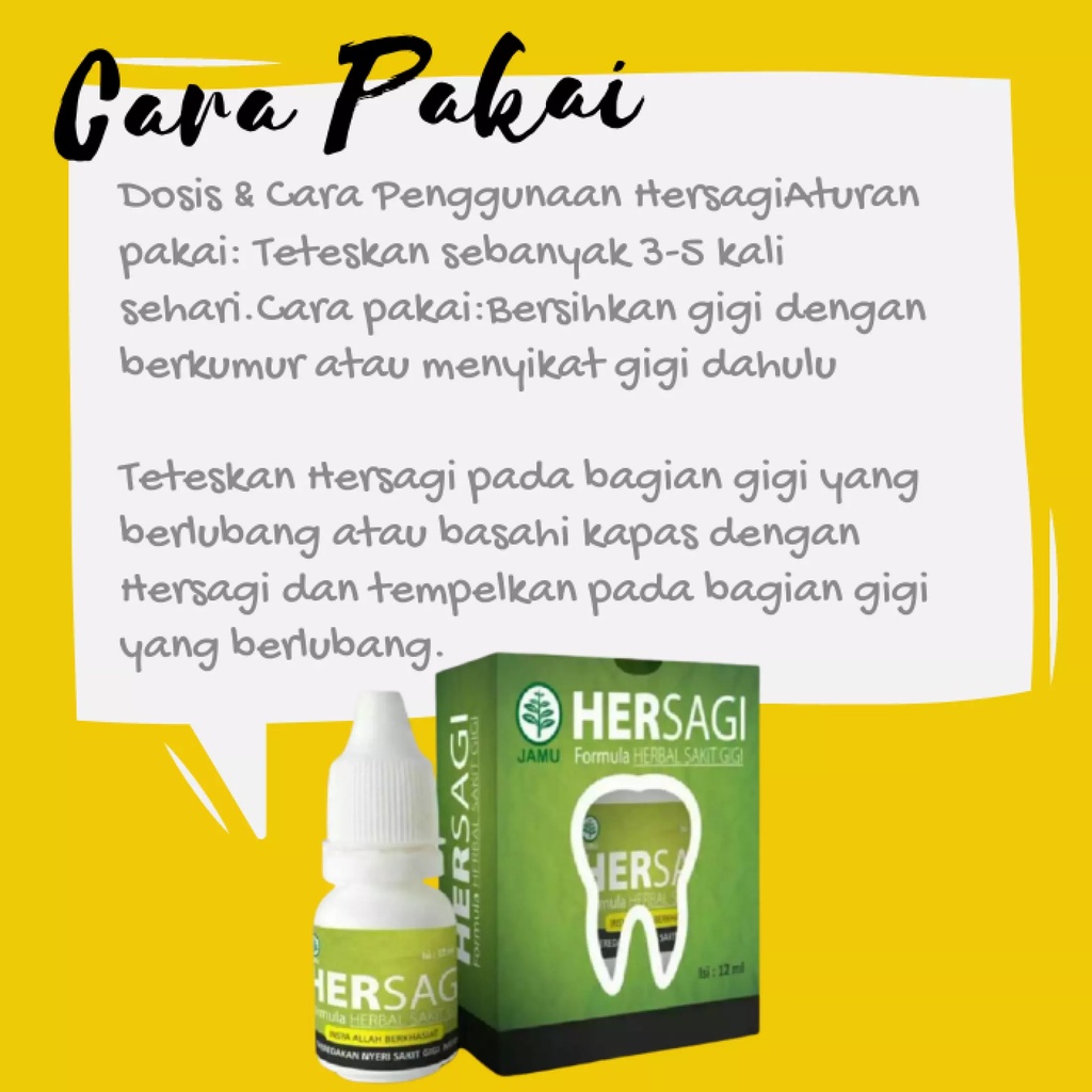 Buy HERSAGI Ubat Sakit Gigi Gigi Berlubang Toothacne Teeth Ubat 