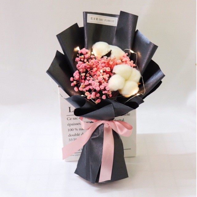 Buy 花言葉saku Florist Baby Breath Cotton Flower Bouquet 干花花束满天星花束香皂花永生花棉花花束 Seetracker Malaysia