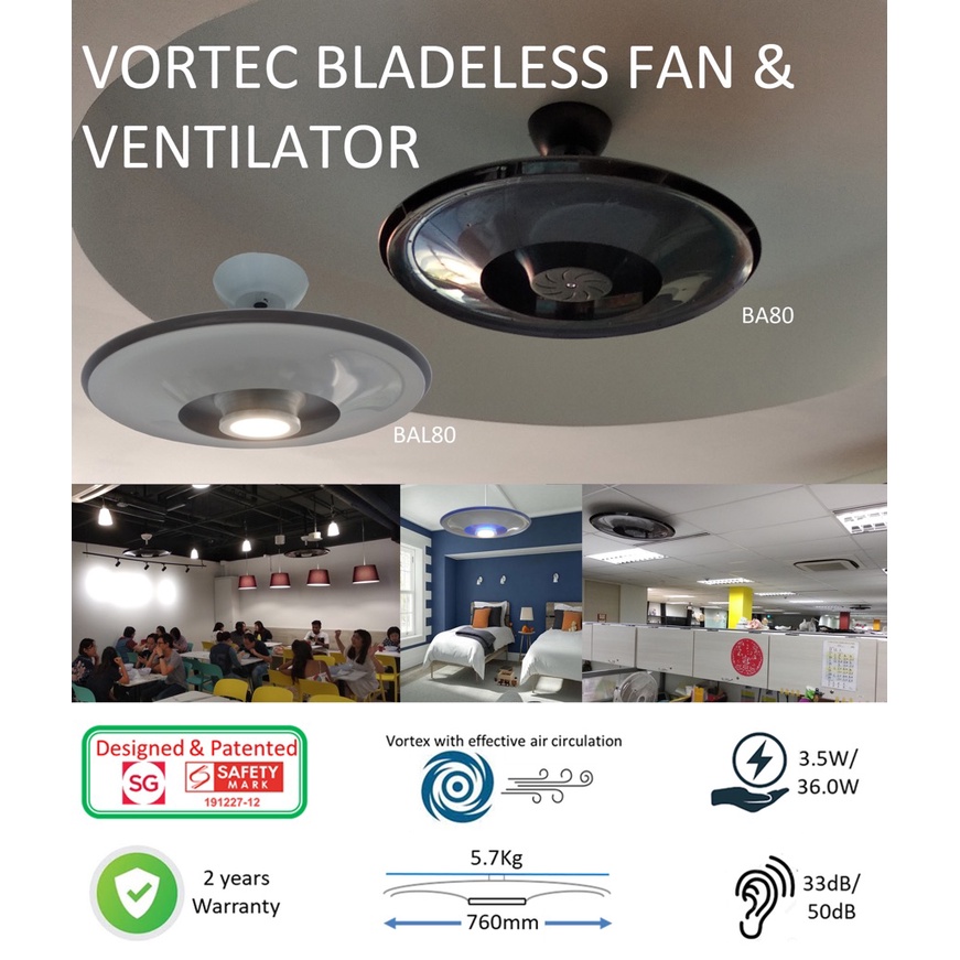 Exhale Bladeless Ceiling Fan Malaysia Shelly Lighting