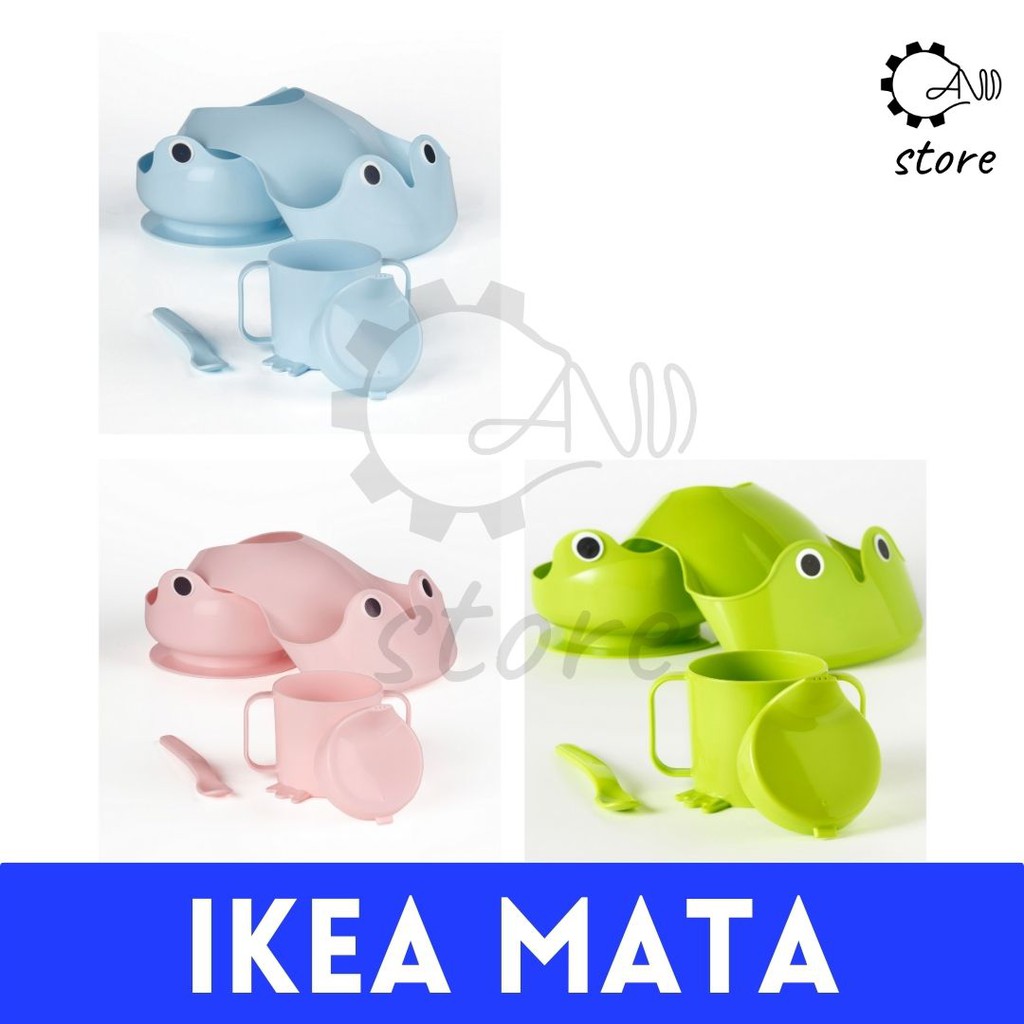 IKEA MATA / Baby / Children / Nursing / Feeding / Eating / 4Piece Eating Set / Light Blue