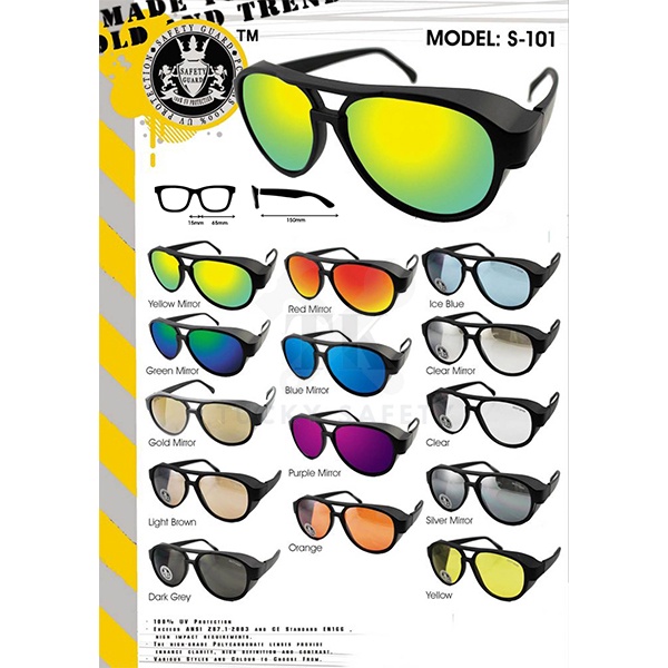 [ READY STOCK ] S-101 SAFETY GUARD SUNGLASSES / WORK EYEWEAR PROTECTIVE PROTECTION GOGGLE SPECTACLES / CERMIN MATA KERJA