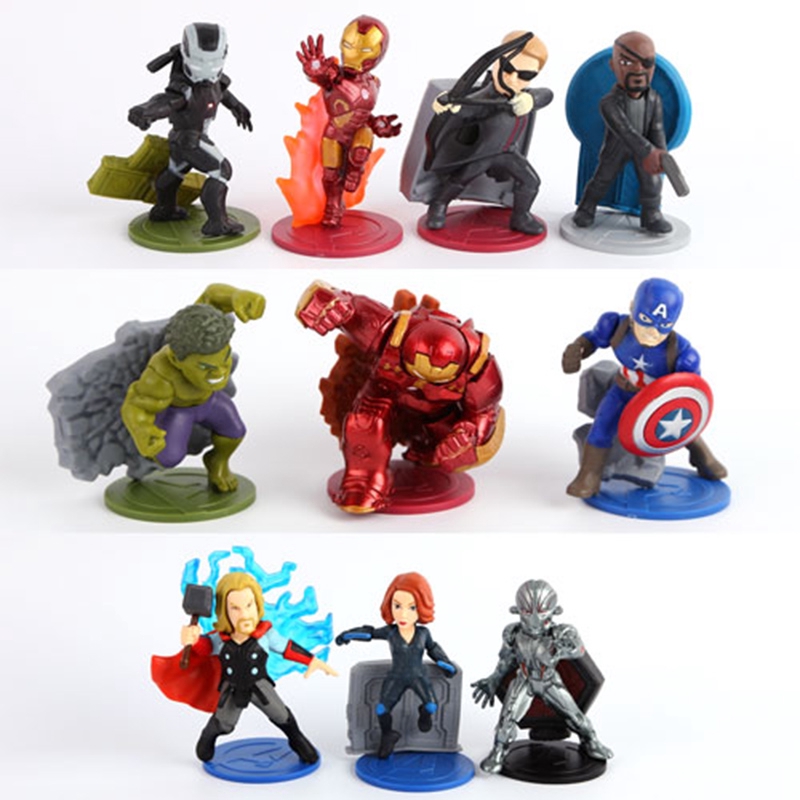 2pcs Marvel Super Hero Age of Ultron Black Widow Iron man fridge magnet Figures