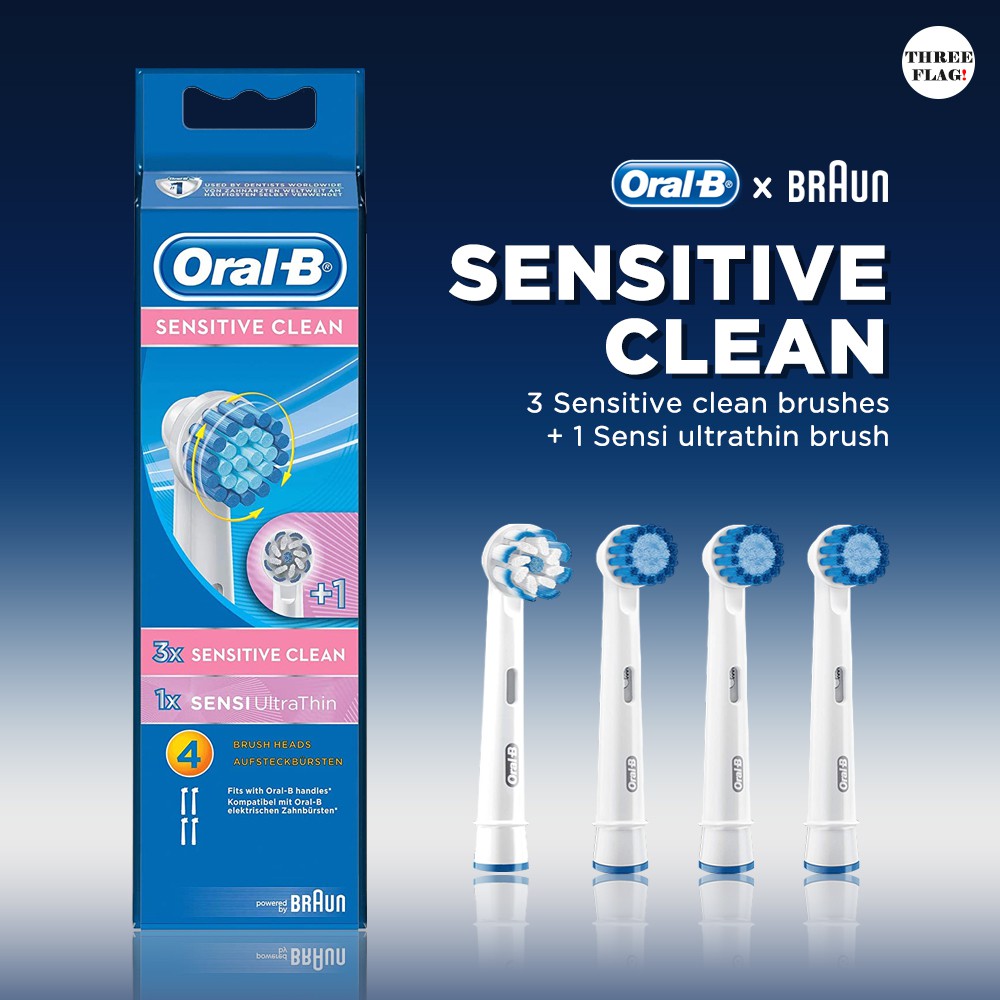 oral b sensitive ultrathin brush heads