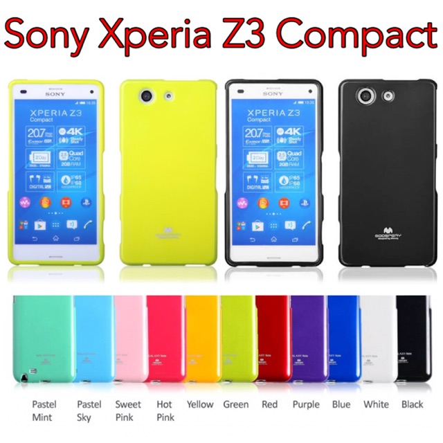 Original Mercury Goospery Jelly Glitter Case Sony Xperia Z3 Compact Z3 Mini Shopee Malaysia