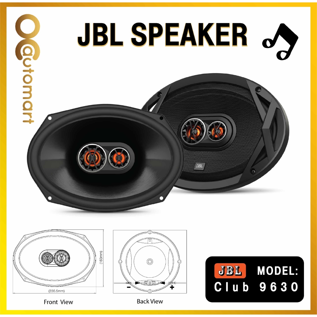 BL Club 9630 6 x 9 240w peak power 3 way car audio speakers