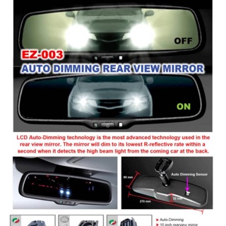 Toyota Camry Honda Accord Electrochromic Automatic Dimming 