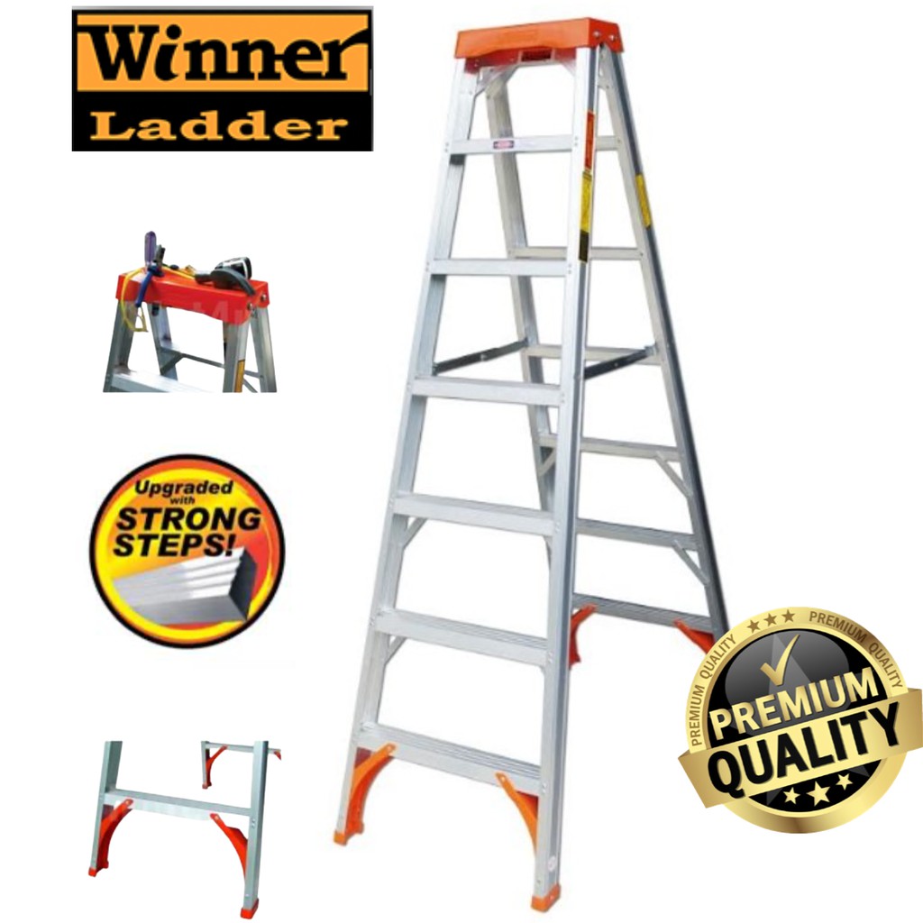 Buy L Mall Winner Heavy Duty Aluminium Double Sided Tanglepruf Ladder Tangga Lipat 4 5 6 7 8 9 10 11 12 14 16step Seetracker Malaysia