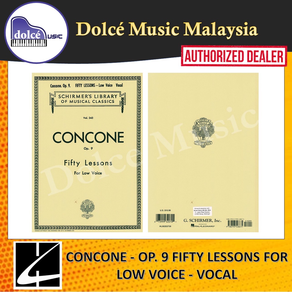 Hal Leonard - Concone - Op. 9 Fifty Lessons For Low Voice - Vocal