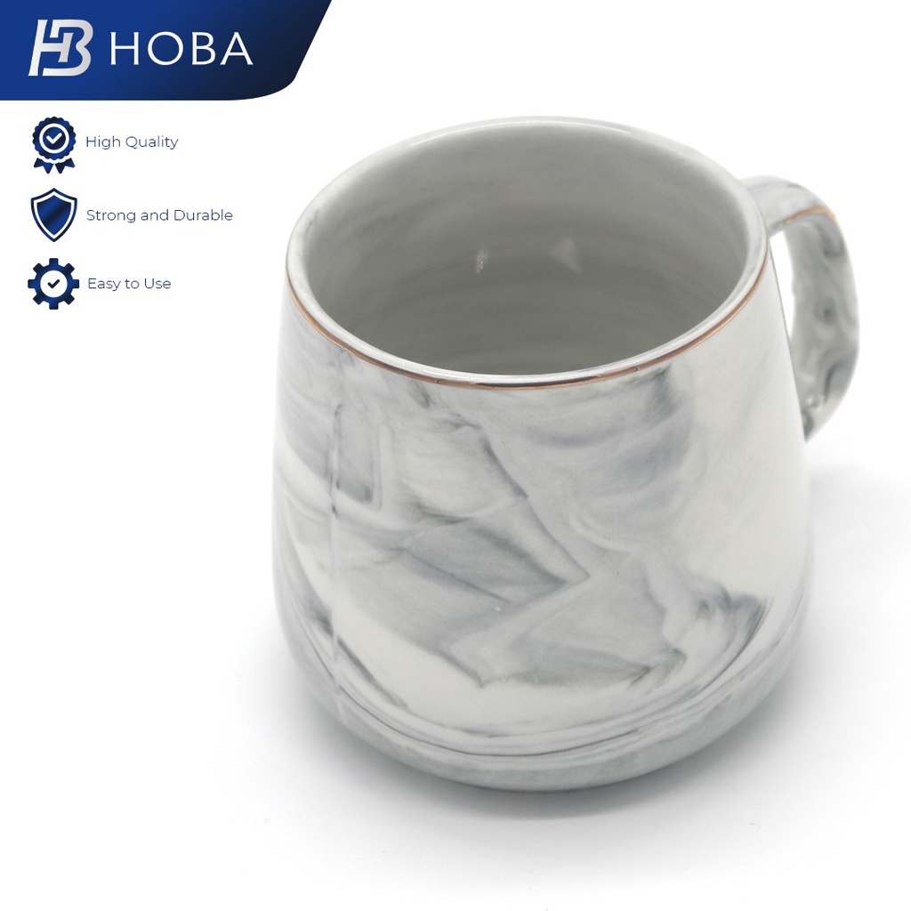 Hoba Mug couple mug ceramic mug breakfast mug Nordic marble pattern mug custom souvenir gift