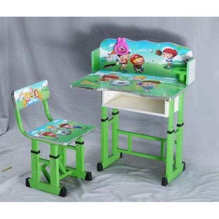 Meja belajar kanak kanak Study table with chair kid set Meja belajar kanak kanak Study table with chair kid set