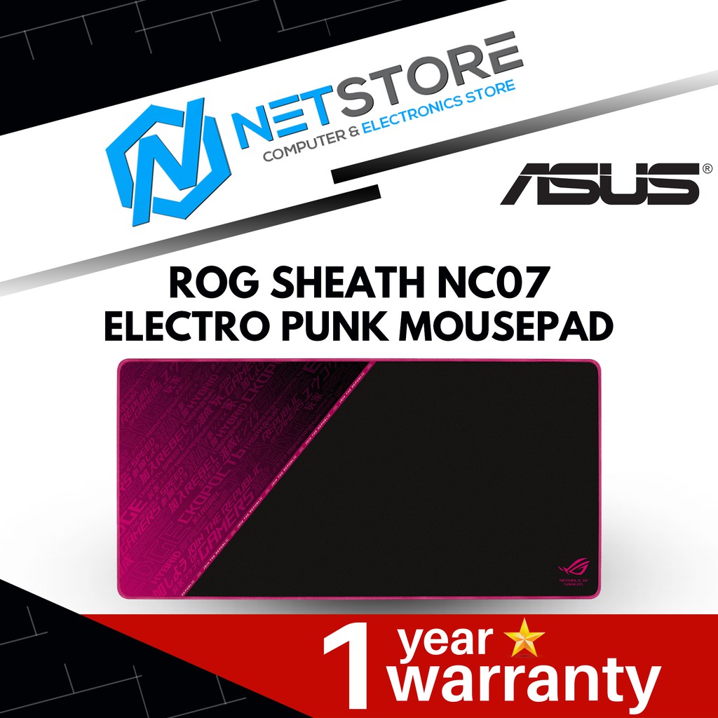 Asus Rog Sheath Electro Punk Nc07 Mouse Pad Shopee Malaysia