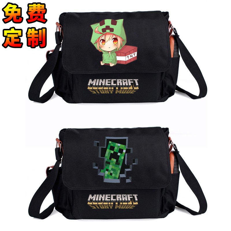 Minecraft Schoolbag Shoulder Bag Jj Strange Coolie Afraid Of Surrounding Anime Games Secondary Yuan Student Crossbody Backpack Shopee Malaysia - strange bg roblox