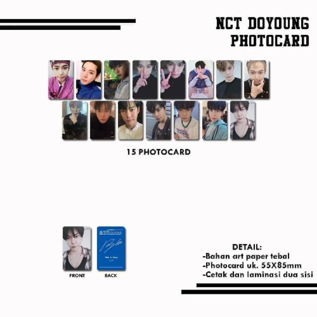 15 Pcs 55x85mm Laminated Art Paper NCT Doyoung Photocards for