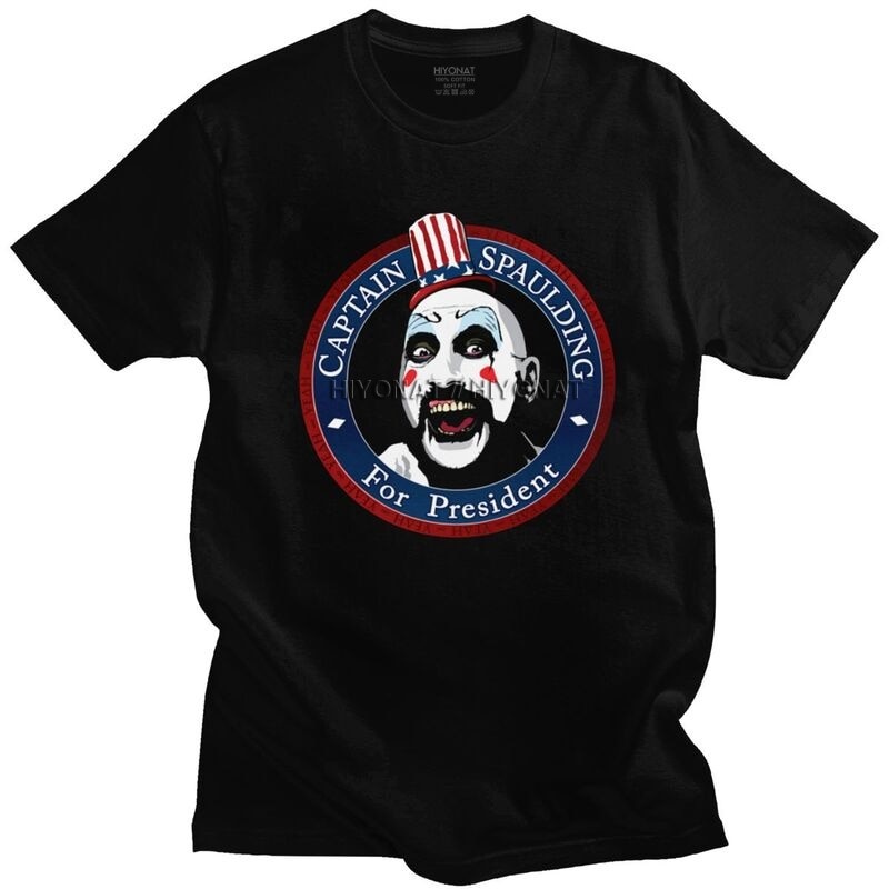 Unique Cotton Captain Spaulding For T Shirts for Men Horror Film House of 1000 Corpses Tee Tops Short Sleeved Novelty T-shirt OU46ET565W33187