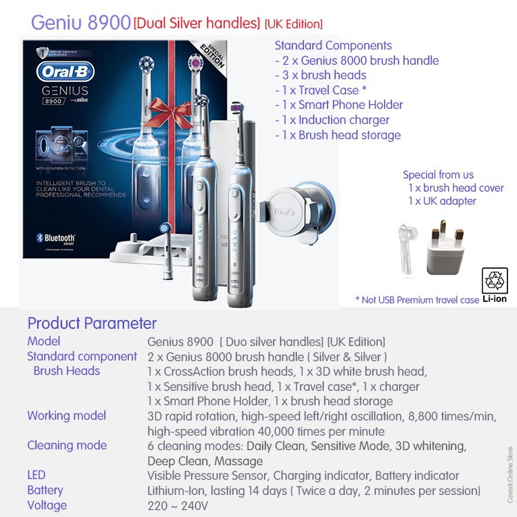 oral b genius 8000 dual handle