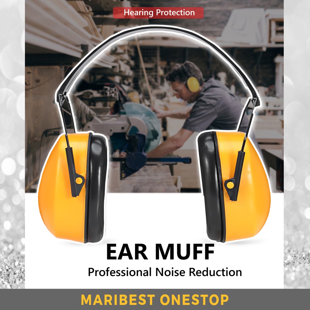 Anti-Noise Protector Hearing Protector Safety Earmuffs Noise Blocking Reduction Perlindungan Pendengaran 隔音耳罩