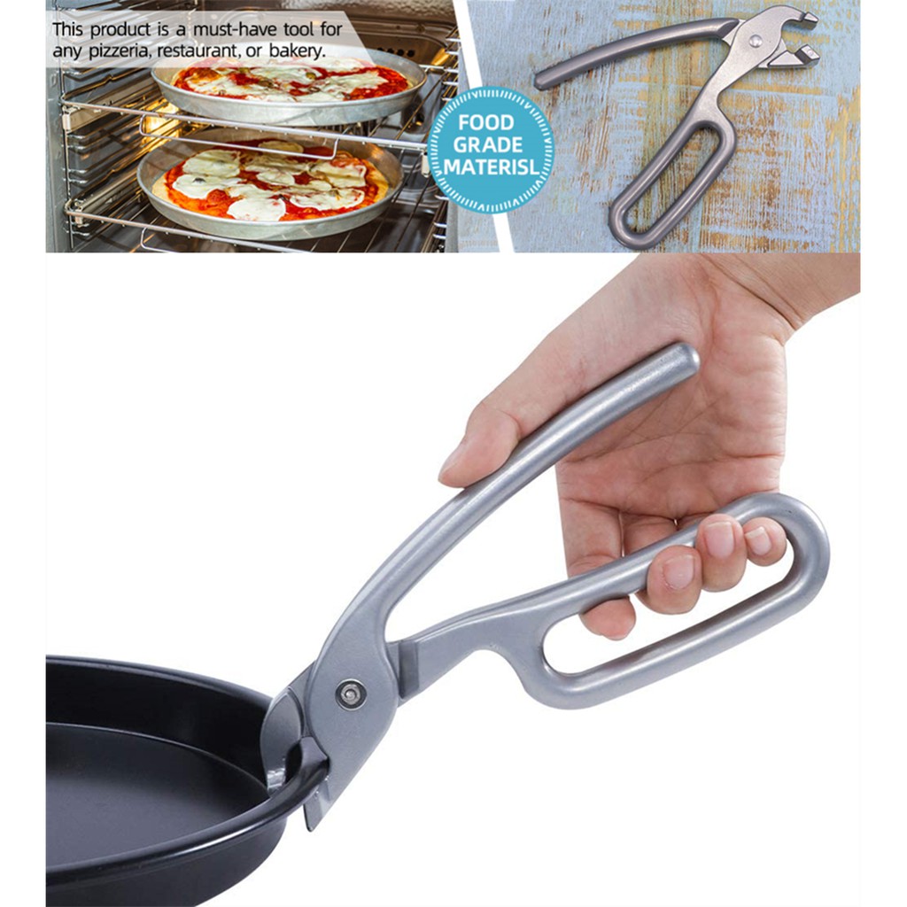 1pc Aluminum Alloy Pizza Pan Gripper Antiscald Oven Clamp Pliers Plate