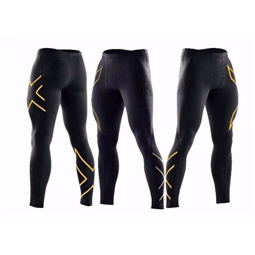 gold compression pants