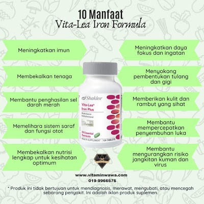 Shaklee Vitamin Tambah Darah Vita Lea Iron Vita C Plus B Complex Anemia Shopee Malaysia