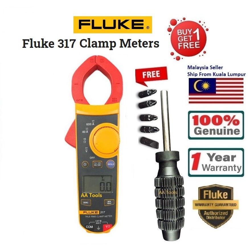 Fluke 317 AC/DC Digital Clamp Meters (NEW & ORI FLUKE) Shopee Malaysia