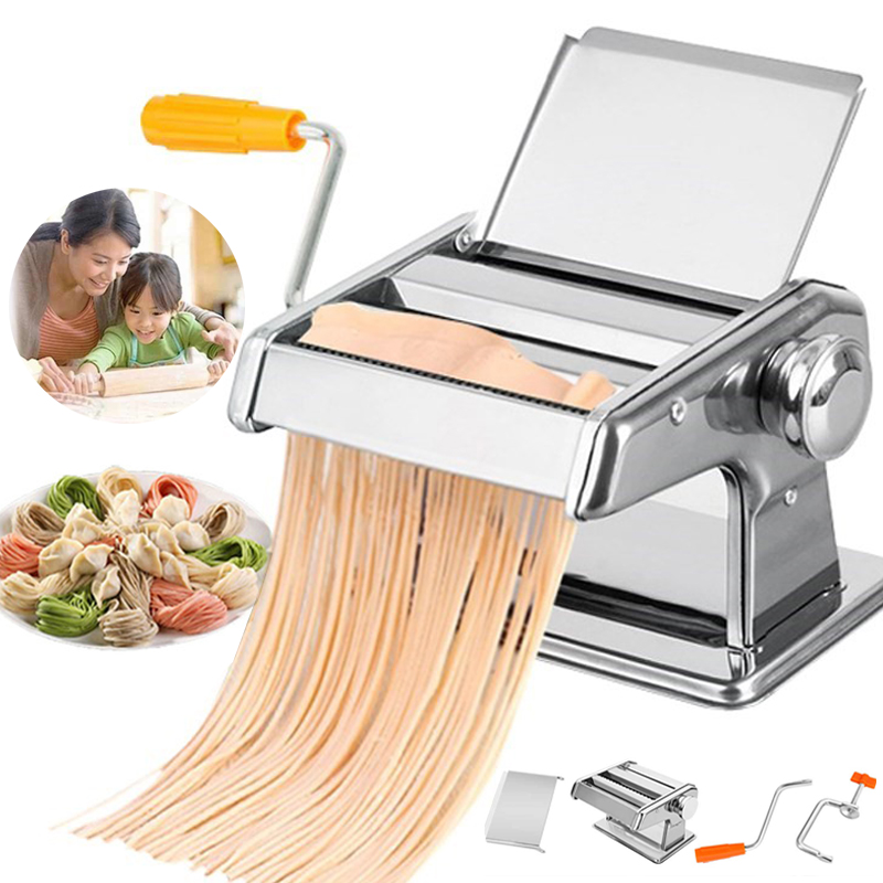 Stainless Steel Pasta Noodle Maker Machine Manually Household 5 Mode Stainless Steel Manual Hand Noodles Pasta Maker