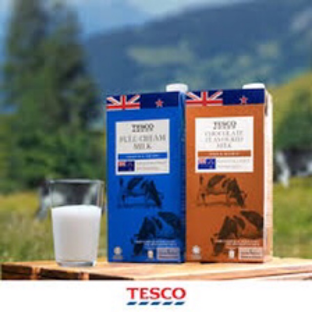 🛍🛒 Tesco 1L Full Cream / Chocolate Flavoured Milk Shopee Malaysia