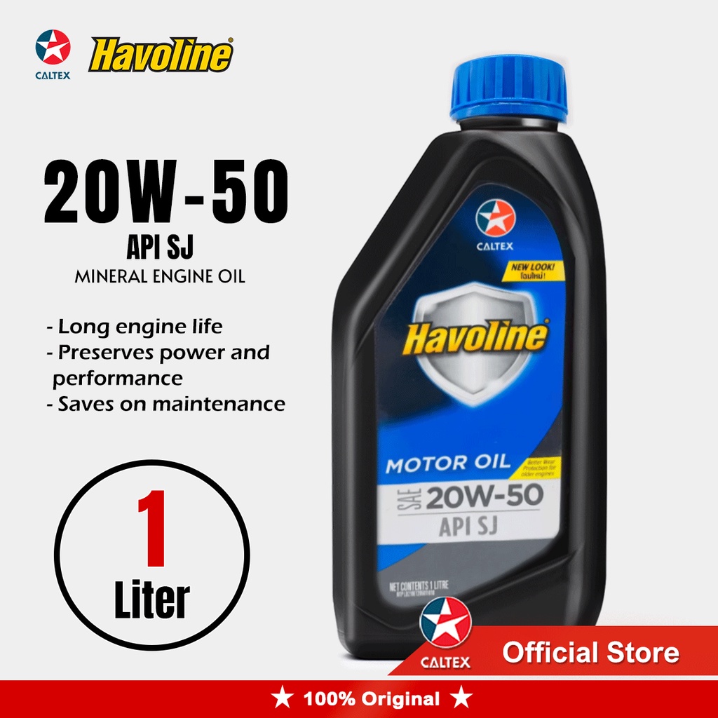 Caltex Havoline Motor Oil 20W50 (1 Liter) Petrol Engine Oil 20W50