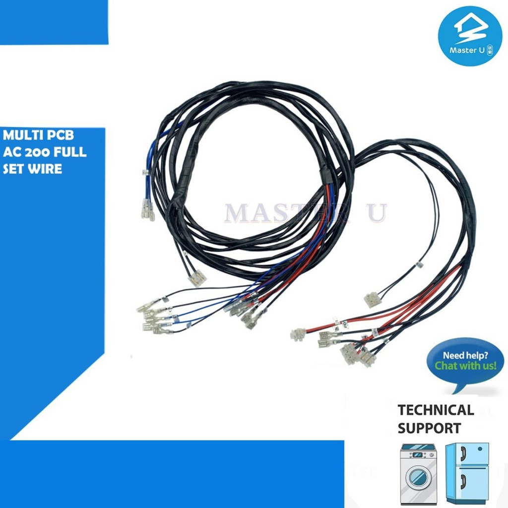 WASHING MACHINE MULTI PCB AC200 FULL SET WIRE (PREVENT MULTI PCB INSTALLATION MISTAKE)