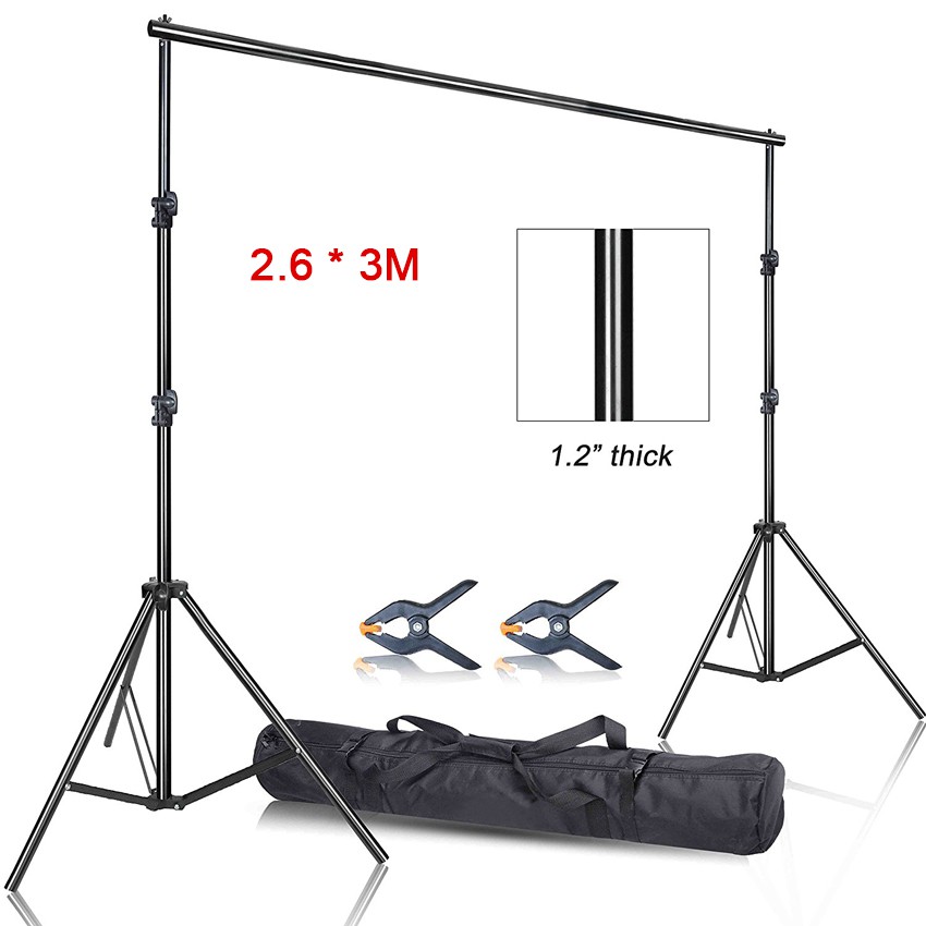 Pack today】 x 3m Adjustable Backdrop Support Heavy Duty Background Stand  Kit for Photo Video | Shopee Malaysia