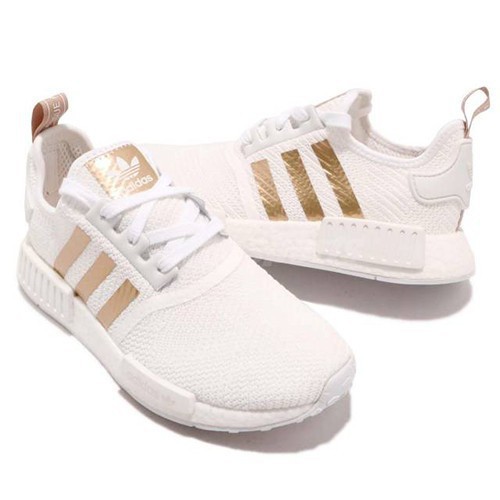 nmd white and gold