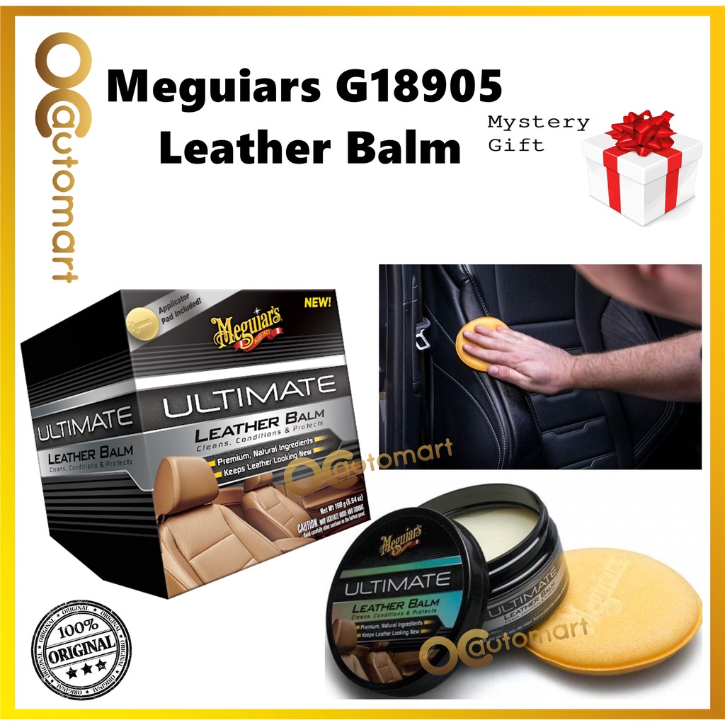 ( Free Gift ) Meguiar’s G18905 Ultimate Leather Balm 160g Meguiars Leather Cleaner , Condition & Protects