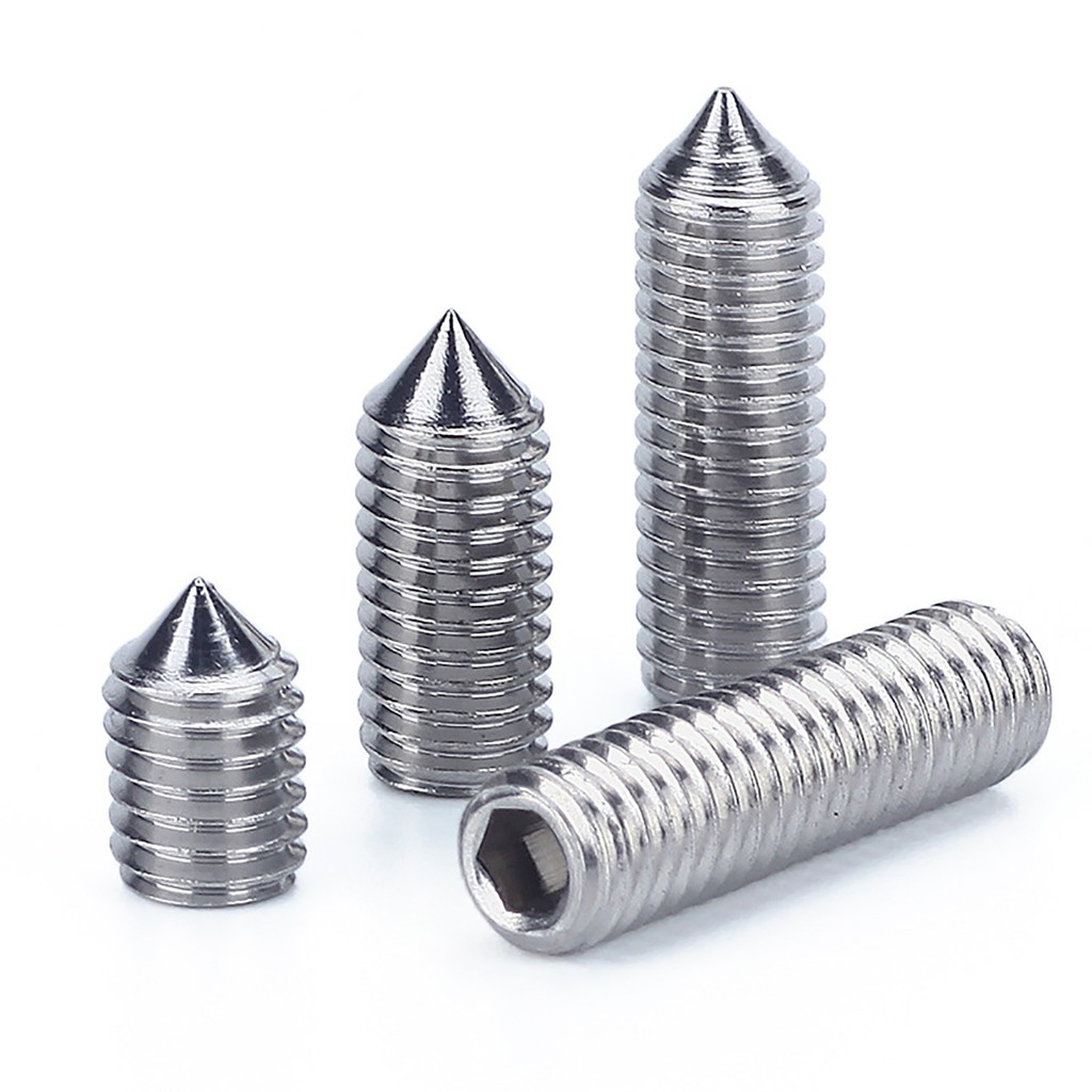 M4 DIN 915 a2 Grub Screws Cone Stainless Steel Hex Bolts Maggots m4x 