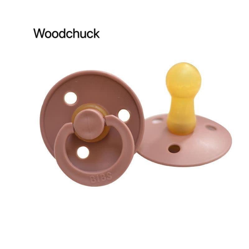 Woodchuck, 0-6 Months BPA-Free Natural Rubber Pacifier Made in Denmark BIBS Baby Pacifiers Set of 2 Soothers 