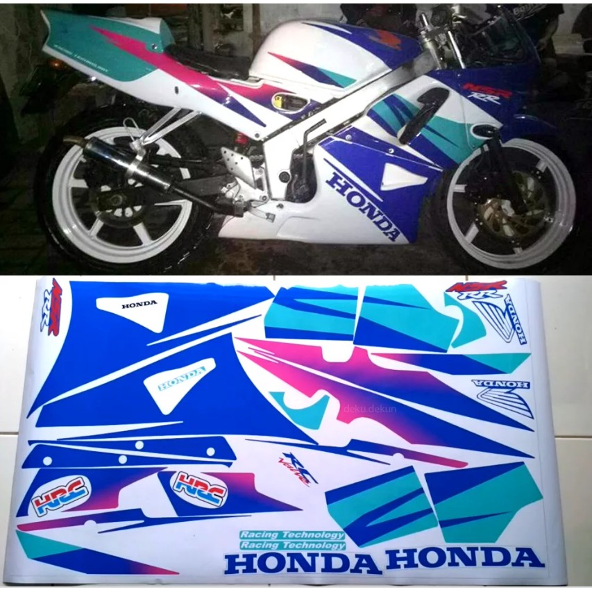 Honda Nsr 150 Rr Old Thailand Blue White Stickers Shopee Malaysia