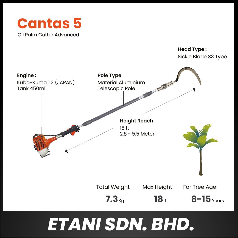 Mesin Cantas Sawit Bermotor Super Hot 2 Hari Sahaja Cantas 5l