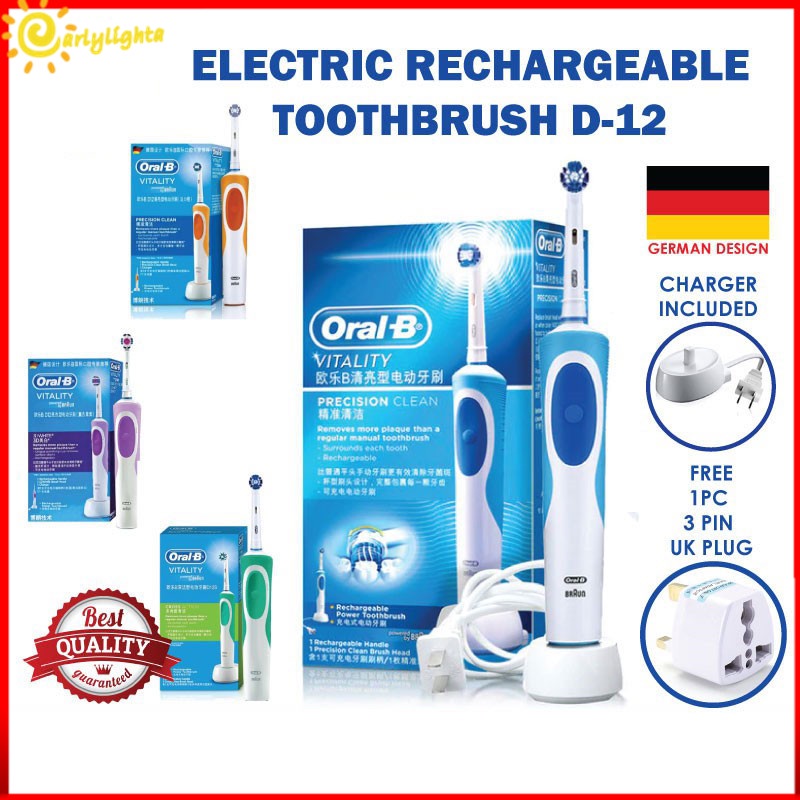 100% Original Oral B Electric Toothbrush D12 Ultrasonic Toothbrushes ...